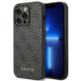 Guess 4G Metal Gold Logo - Etui iPhone 14 Pro (szary)