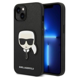 Karl Lagerfeld Saffiano Karl Head Patch Case - Etui iPhone 14 Plus (czarny)
