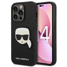 Karl Lagerfeld Saffiano Karl Head Patch Case - Etui iPhone 14 Pro Max (czarrny)