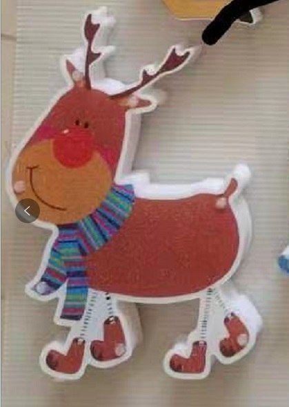 Lampki LED wisząca ozdoba dekoracja okna świąteczna przyssawka renifer