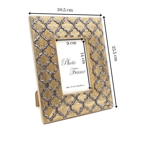 Drewniana ramka na zdjęcia - A-1133 - koniczynka marokańska