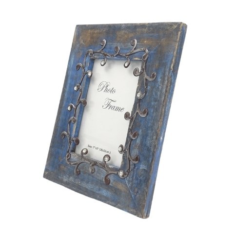 Drewniana ramka na zdjęcia Blue - 28893 - format 18x13cm