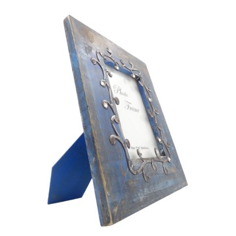 Drewniana ramka na zdjęcia Blue - 28893 - format 18x13cm