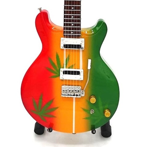 Mini gitara -Bob Marley -Tribute - Ganja, skala 1:4; MGT-0468