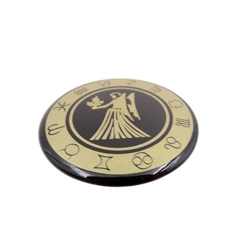 Panna -znak zodiaku - magnes. Śr. 6cm; metal emaliowany - PAN