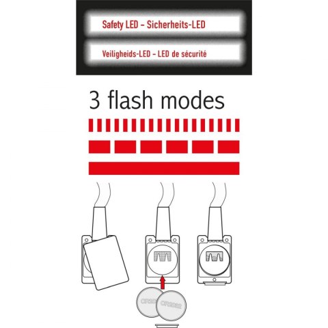 Smycz z paskiem LED dł.120 cm czerwona