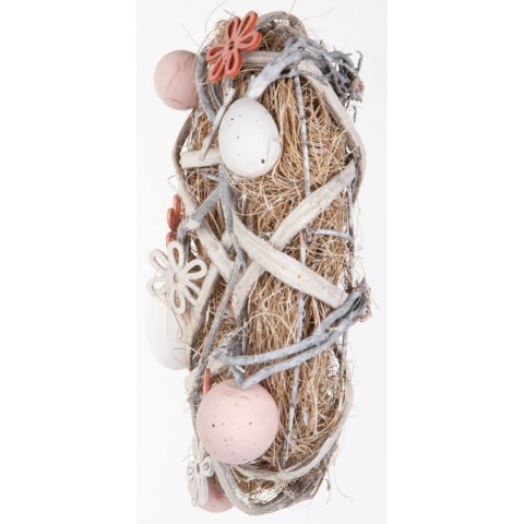 Wianek stroik dekoracyjny grey średnica 24 cm