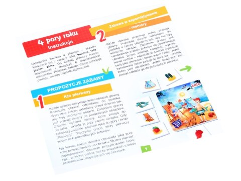 Jawa Edukacyjna gra dla przedszkolaków 4 PORY ROKU układanka memory GR0385