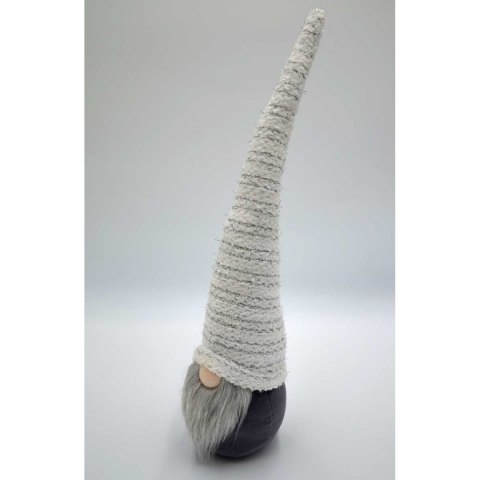 Skrzat z długą białą czapką 10x9x42CM i świecącym noskiem LED