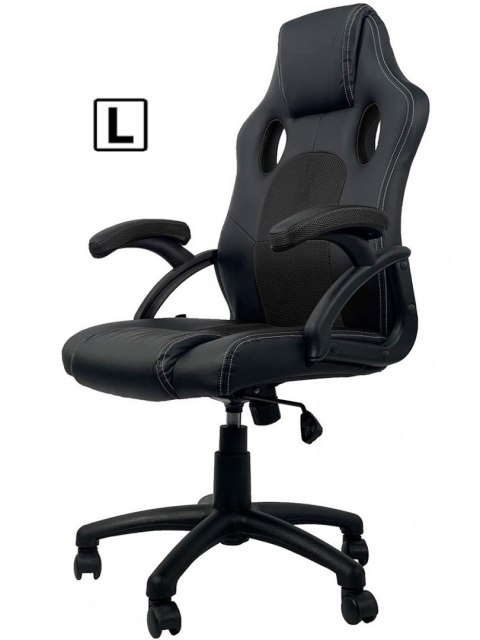 Fotel obrotowy do biurka CARRERA L BLACK PU