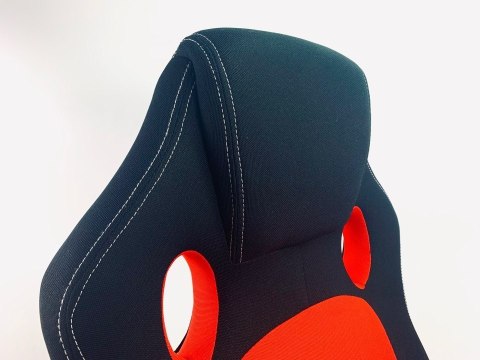 Fotel obrotowy do biurka CARRERA L RED FABRIC