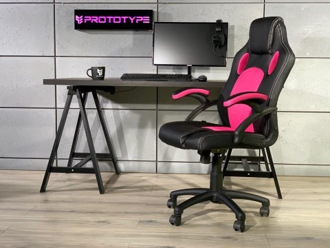 Fotel obrotowy do biurka CARRERA M PINK PU