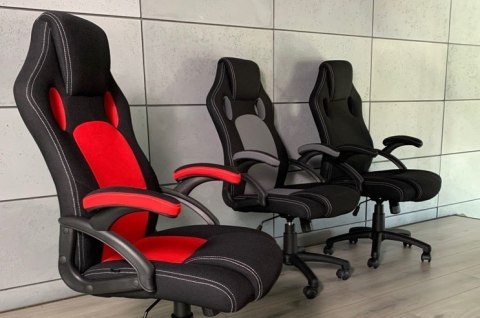 Fotel obrotowy do biurka CARRERA M RED FABRIC