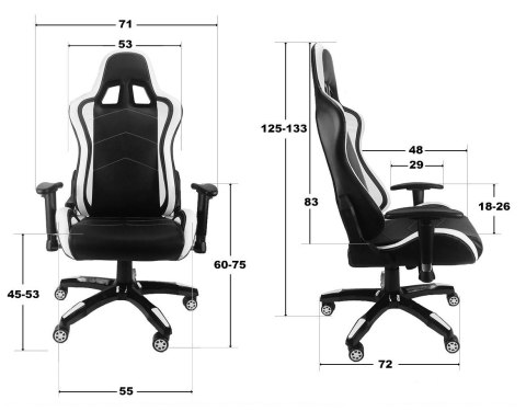Fotel obrotowy gamingowy DESMO XL ALCANTARA