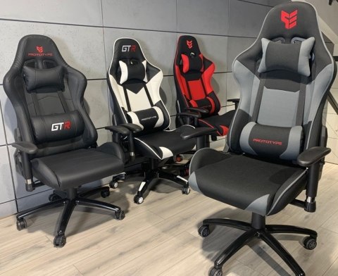 Fotel obrotowy gamingowy GTS GREY FABRIC XL