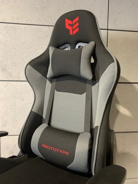 Fotel obrotowy gamingowy GTS GREY FABRIC XL