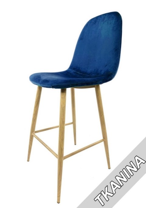 Krzesło barowe hoker AVOLA BLUE VELVET