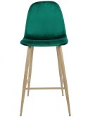 Krzesło barowe hoker AVOLA GREEN VELVET