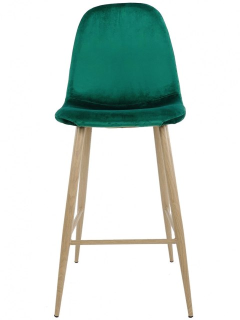 Krzesło barowe hoker AVOLA GREEN VELVET
