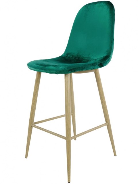 Krzesło barowe hoker AVOLA GREEN VELVET