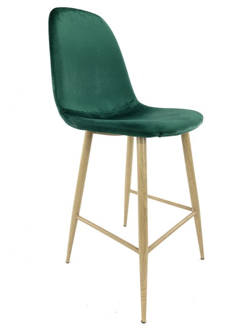 Krzesło barowe hoker AVOLA GREEN VELVET