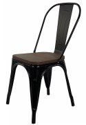 Krzesło metalowe loft CORSICA NERO WENGE