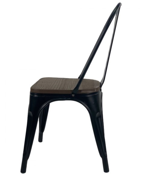 Krzesło metalowe loft CORSICA NERO WENGE