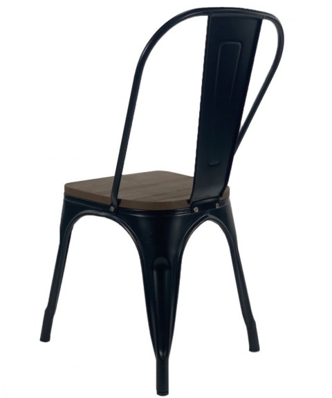 Krzesło metalowe loft CORSICA NERO WENGE