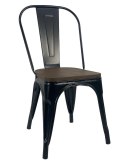 Krzesło metalowe loft CORSICA NERO WENGE