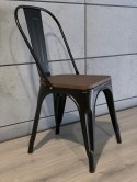Krzesło metalowe loft CORSICA NERO WENGE