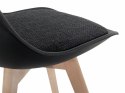 Krzesło skandynawskie MONZA BLACK Pro - Black Fabric V