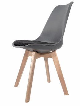 Krzesło skandynawskie MONZA DARK GREY - Black Fabric II