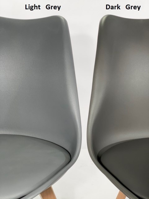 Krzesło skandynawskie MONZA DARK GREY - Black PU