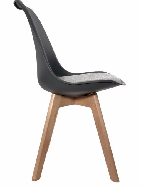 Krzesło skandynawskie MONZA DARK GREY Pro - Grey Fabric V