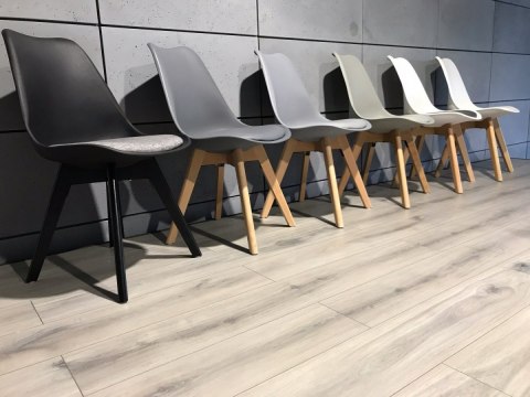 Krzesło skandynawskie MONZA DARK GREY Pro - Grey Fabric V