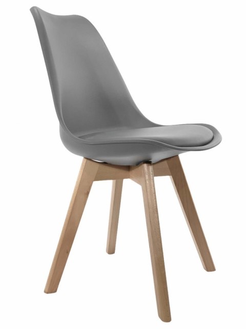 Krzesło skandynawskie MONZA LIGHT GREY PU