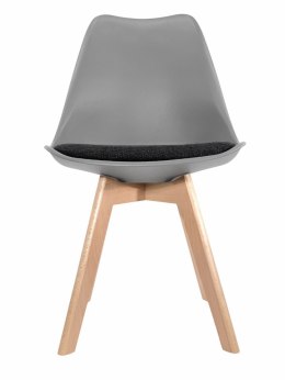 Krzesło skandynawskie MONZA LIGHT GREY Pro - Black Fabric V