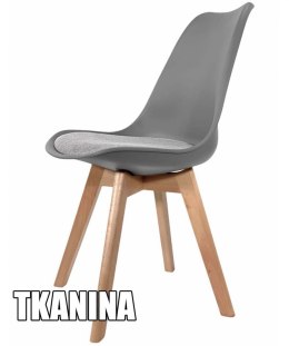 Krzesło skandynawskie MONZA LIGHT GREY Pro - Grey Fabric V