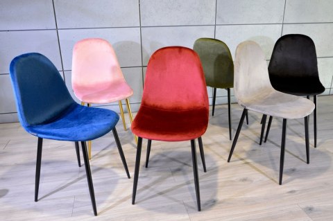 Krzesło tapicerowane GIULIA VELVET GREY