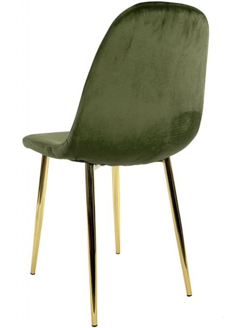 Krzesło tapicerowane GIULIA VELVET KHAKI GOLD