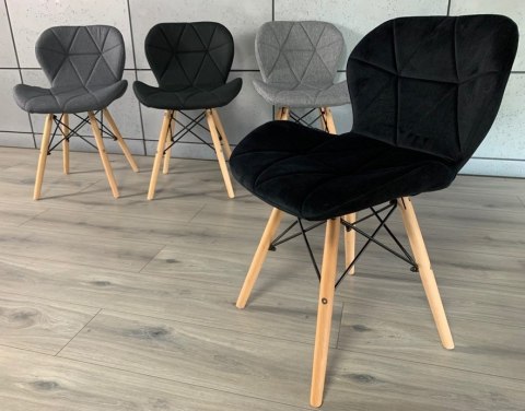 Krzesło tapicerowane VASTO BLACK VELVET