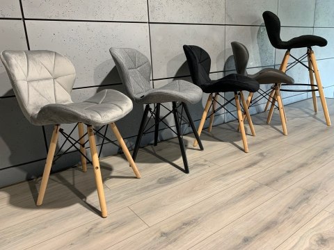 Krzesło tapicerowane VASTO DARK GREY PU