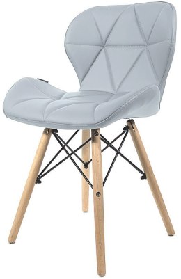 Krzesło tapicerowane VASTO LIGHT GREY PU - II GATUNEK