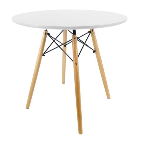 Stół skandynawski okrągły STELLA BIANCO 70 - II GATUNEK