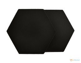 Panel ścienny 3d dekoracyjny piankowy WallMarket Heksagon czarny grubość 2,5 cm
