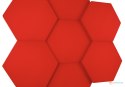 Panel ścienny 3d dekoracyjny piankowy WallMarket Heksagon intensywna czerwień grubość 2,5 cm