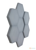 Panel ścienny 3d dekoracyjny piankowy WallMarket Heksagon jasnoszary grubość 2,5 cm