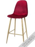 Krzesło barowe hoker AVOLA BURGUNDY VELVET