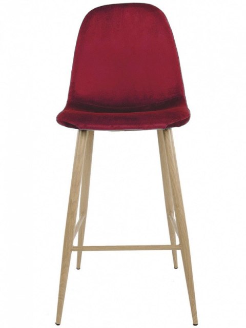 Krzesło barowe hoker AVOLA BURGUNDY VELVET