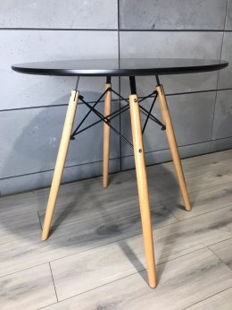 Stół skandynawski okrągły STELLA NERO 90 - II GATUNEK